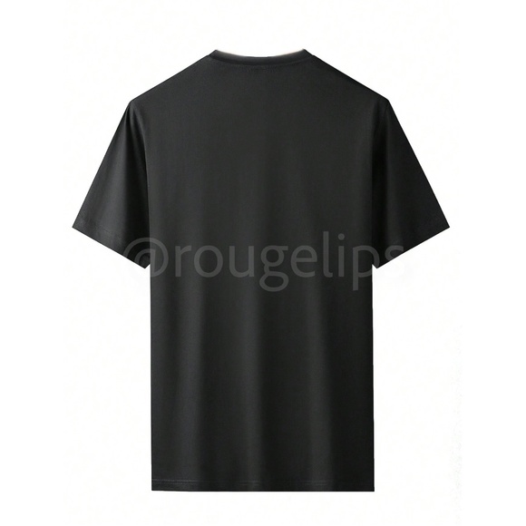 Black Graphic Crewneck Tee Shirt Short Sleeve White Milano Italy Print - Picture 3 of 6